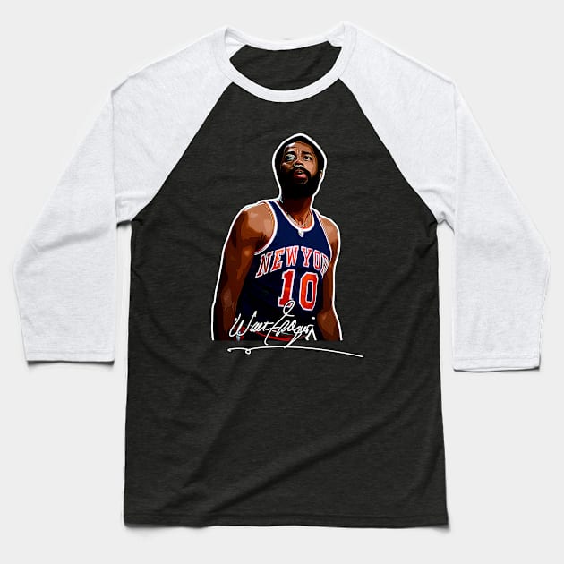 Walt Frazier The Clyde Basketball Legend Signature Vintage Retro 80s 90s Bootleg Rap Style Baseball T-Shirt by CarDE